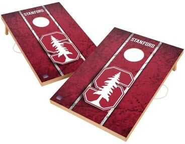 Skip's Garage Vintage Stanford University Cardinal Regulation 2x4 Cornhole Set