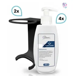 SET: Mini Fix-System - 2x Mini Fix Spender, weiß oder schwarz + Hautschutzcreme, silikonfrei, höchst ergiebig 4x 300 ml