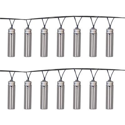 LUXFORM LED-Lichterkette "Luxform Solar Monte Gordo", silber, Flammen 1 Stk., Gesamtlänge 4,65m, Lichterketten, LED-Lichterkette, Solarenergie, IP44