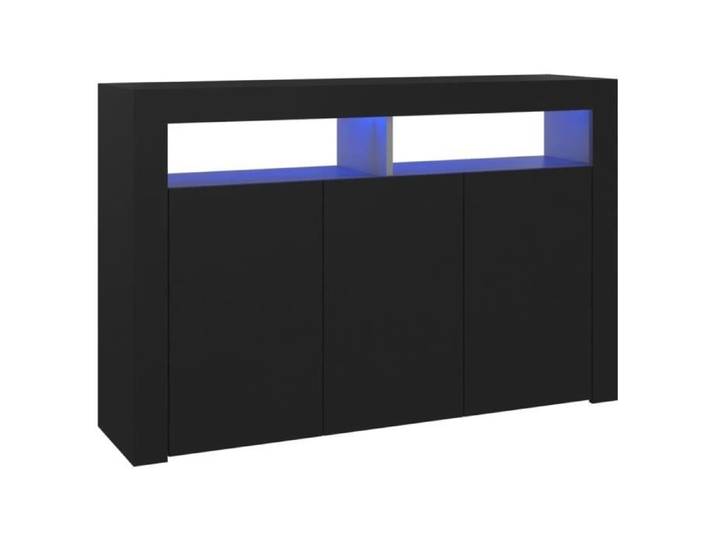 Buffet - OMABETA - HB12135 - Noir - 115 5x30x75 cm - Lumières LED RVB
