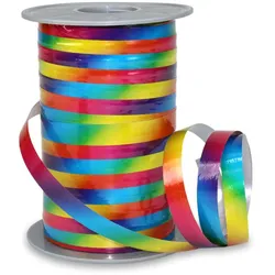 PRÄSENT Geschenkbänder 10 mm x 200 m blau, rot, gelb und grün