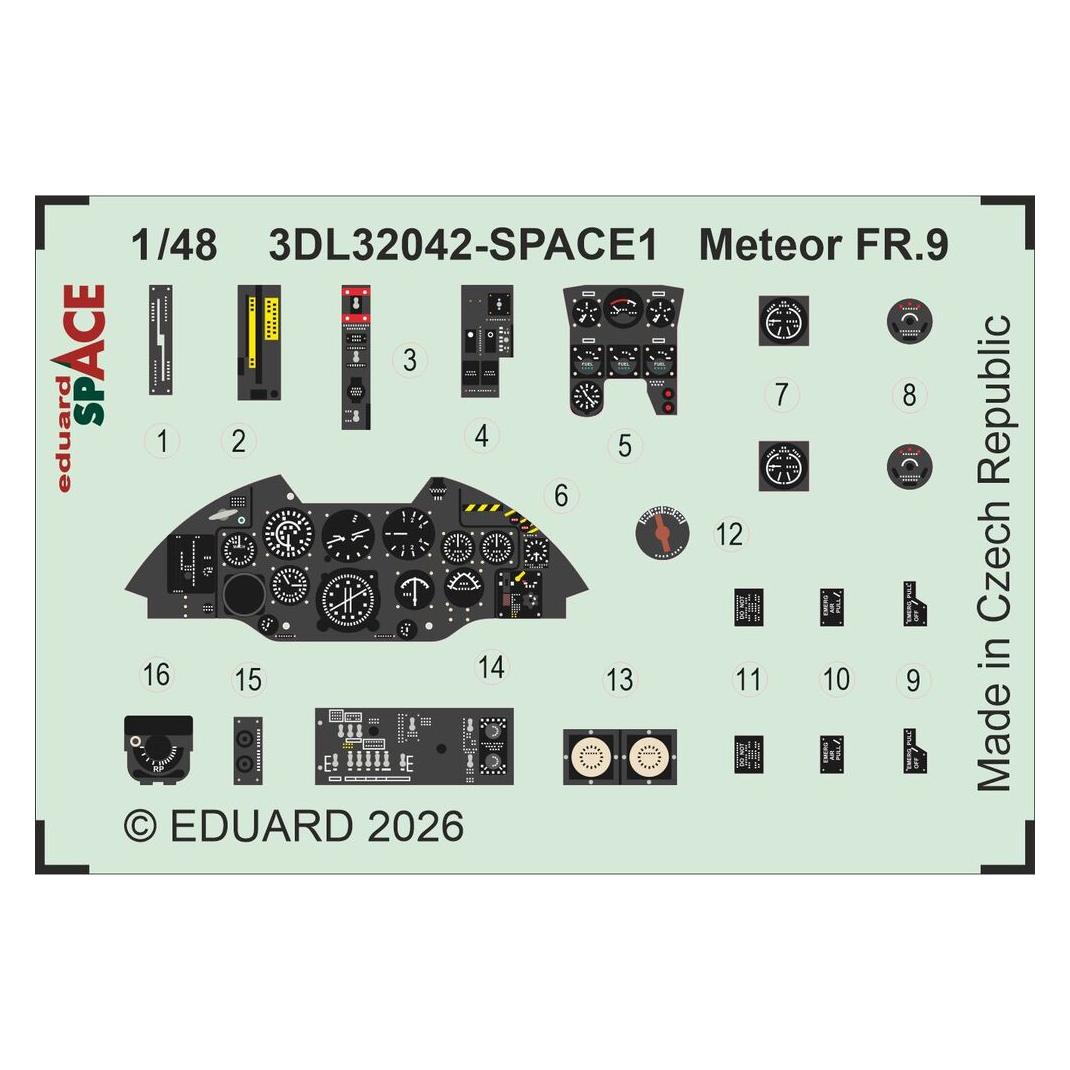 Eduard Meteor FR.9 SPACE for Revell (3DL32042)