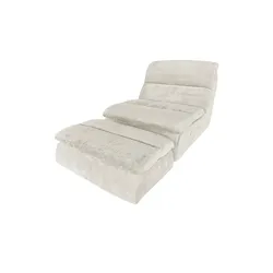 Sessel mit Hocker vakuumiert Maaret ¦ beige ¦ Maße (cm): B: 85 H: 76 T: 104.0