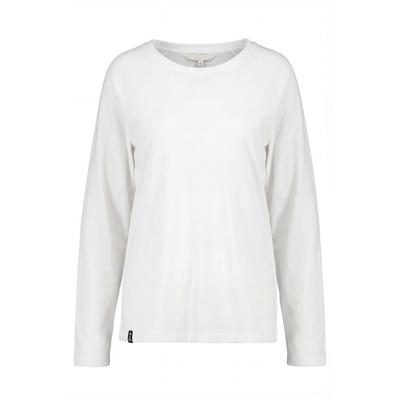 Langarmshirt ALIFE & KICKIN, Damen, Gr. XS, weiß (with all your heart, weiß), 100% Baumwolle (Bio), Rundhals, Shirts Langarmshirt