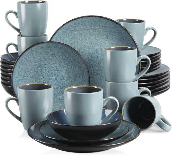 Serviesset 32-teilig - Keramisch - Vintage Grün