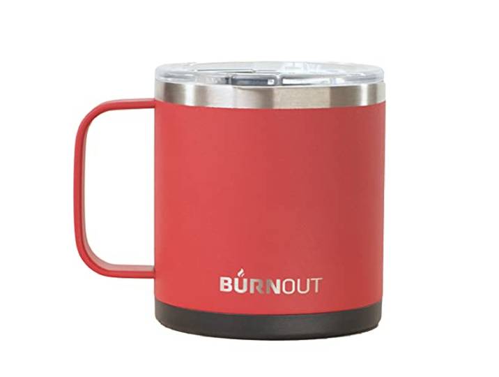 BURNOUT 2.0 Becher mit Temperaturkontrolle, 400 ml, Rot mit Schwarz