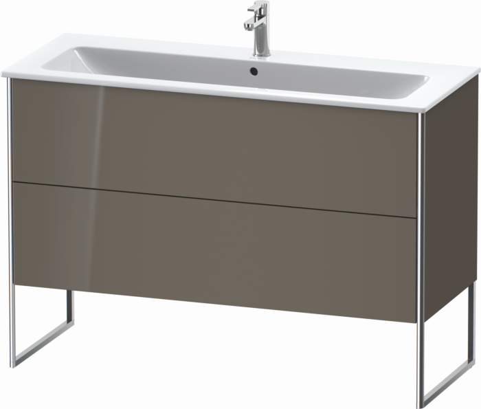 Duravit XSquare Waschtisch-Unterschrank XS444808989 121x59,2x47,8cm, 2 Auszüge, Flannel Grey hochglanz