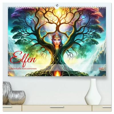 Elfen Zauberhafte Fantasiewesen (hochwertiger Premium Wandkalender 2027 DIN A2 quer), Kunstdruck in Hochglanz