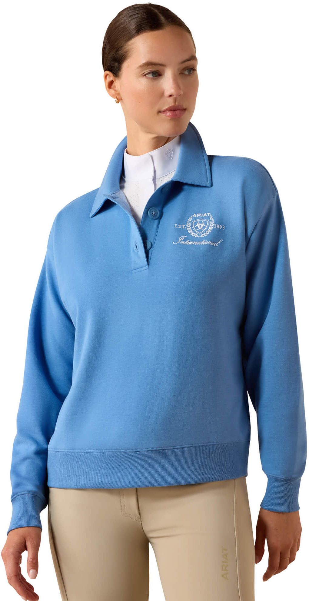 Women's Lovett Sweatshirt in Riviera, Size: Small by Ariat