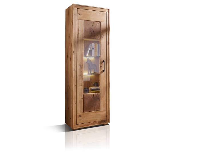 WINSTON Vitrine I, Material Massivholz, Wildeiche geölt