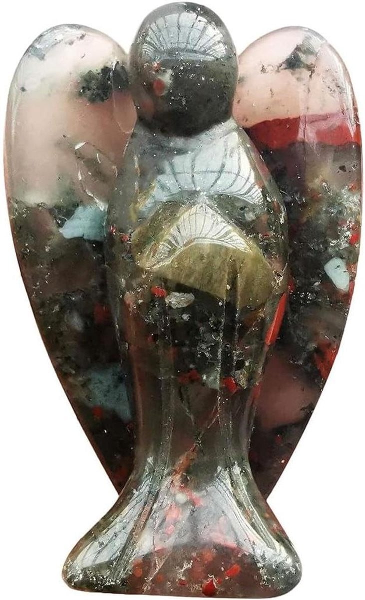 Mini Engel Figuur Beschermengel van Aura Kwarts Steen Decoratie Hoogte: 5 cm