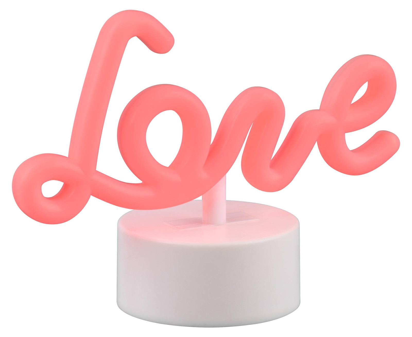 TRIO Neon tafellamp Amor roze met LED en USB-aansluiting