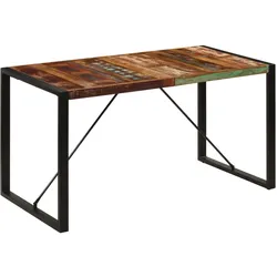 vidaXL Esstisch 140x70x75 cm Altholz Massiv
