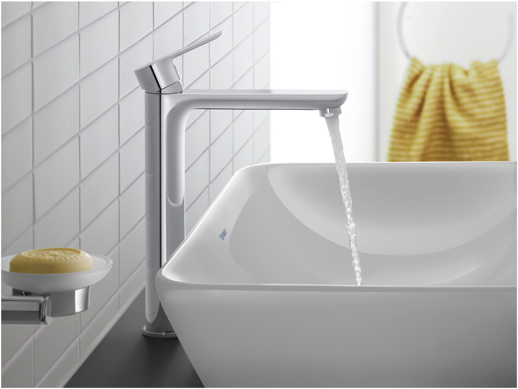 Duravit Waschtisch-Einhebelmischer XL Fresh + -Flow D-Code Ausladung 180mm, chrom (DC1043002010)