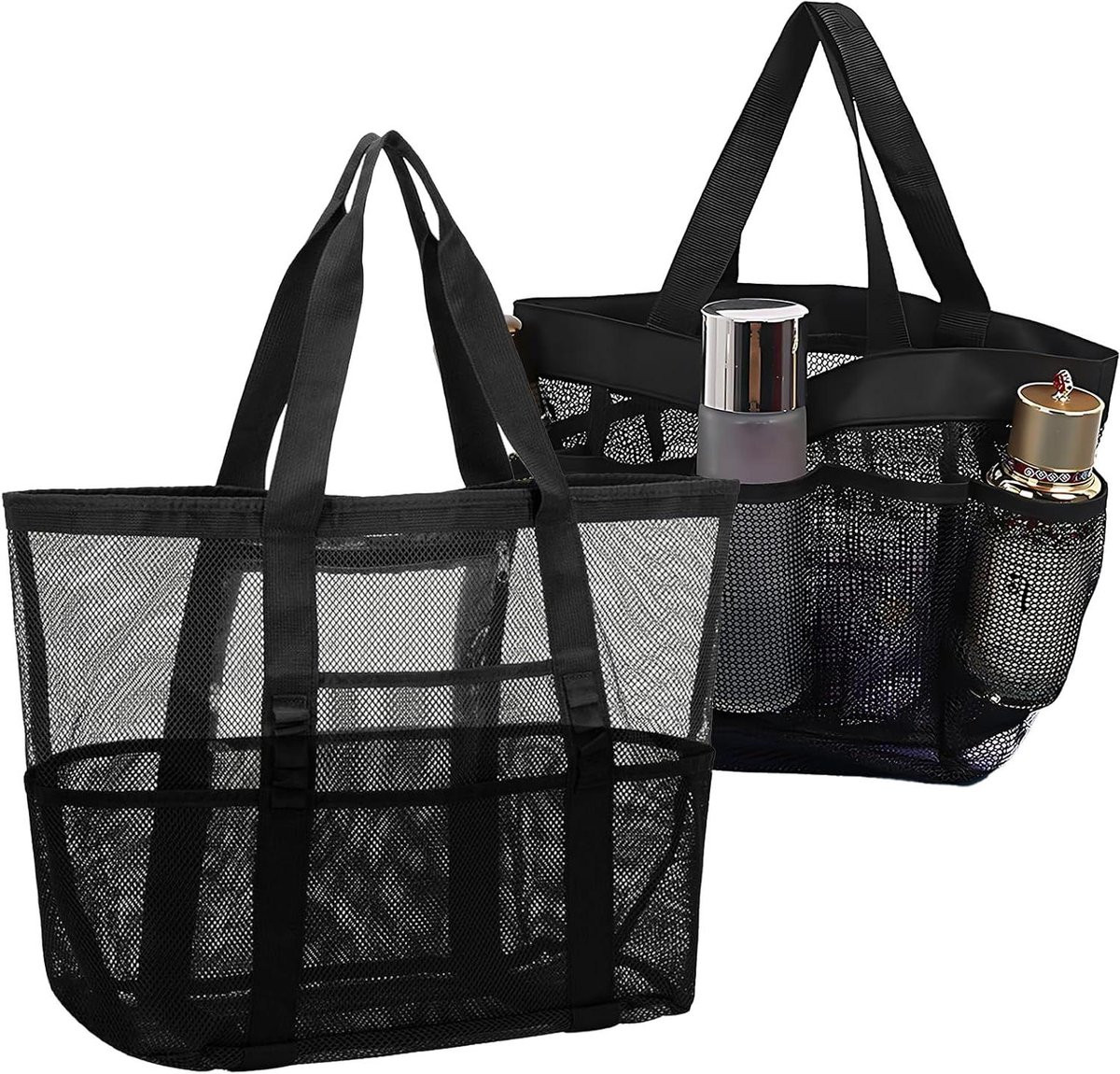 Merkloze XXL Strandtas Mesh - Grote Zandafvoerende Badtas