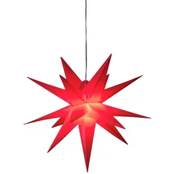 Konstsmide Weihnachtsbeleuchtung  Roter 3D Kunststoffstern 60x47x60cm
