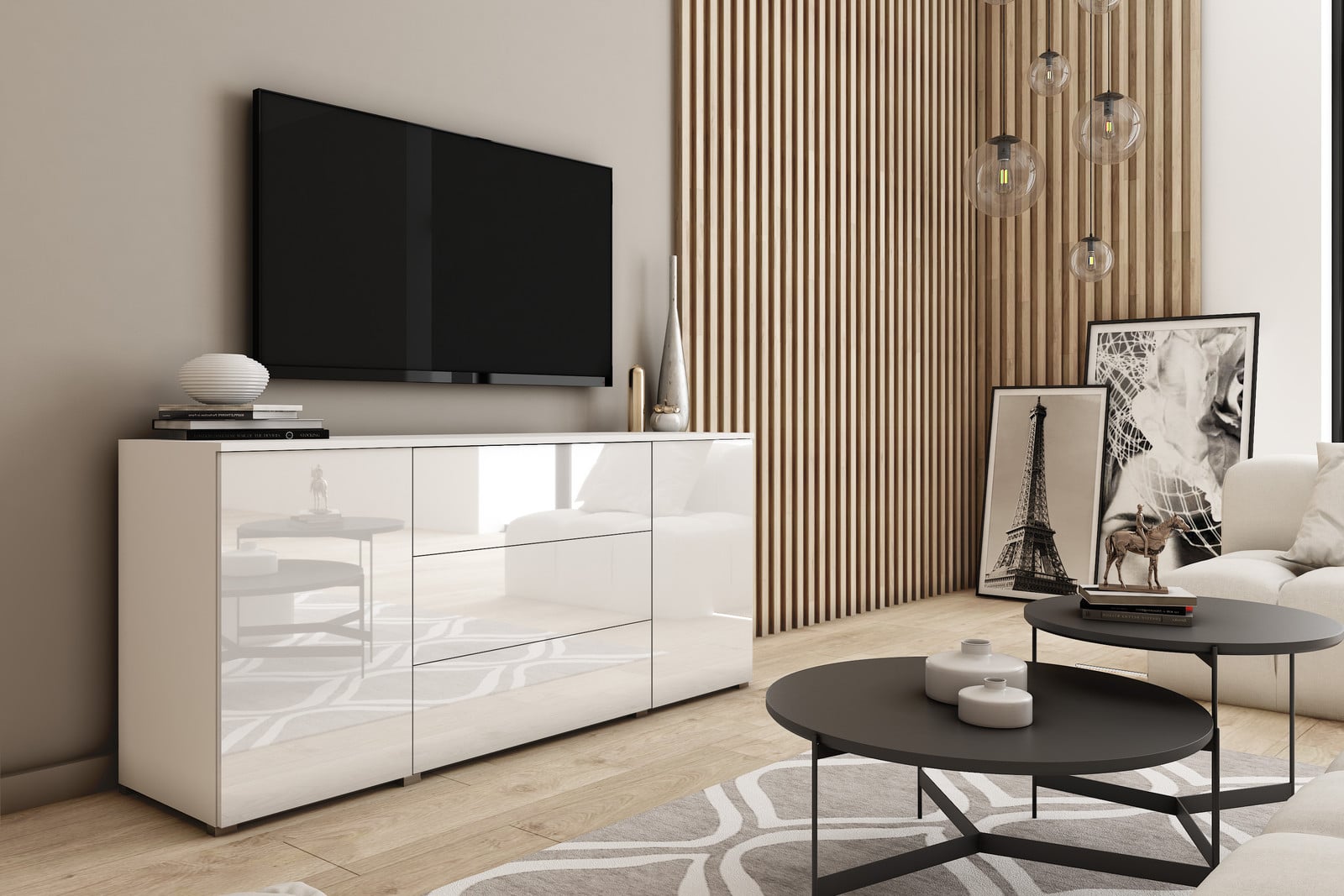 MINIO Parma dressoir wit 150 cm