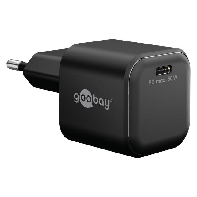 Goobay USB-C PD GaN Schnellladegerät Nano 30 W (30 W, 1 Port) (79152)