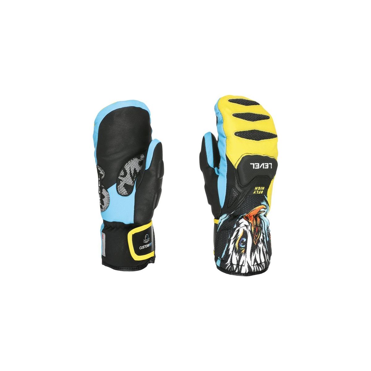 Level SQ JR CF Mitten yellow-blue (70) 4 4113JM-70-4