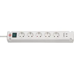 Brennenstuhl Steckdosenleiste Bremounta 5fach+USB-C weiß