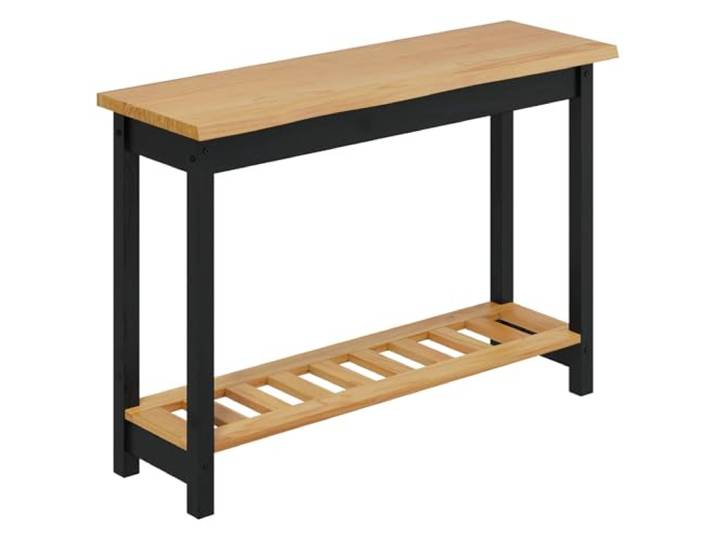 KDACVBMG Konsolentisch EKAI schwarz 112 x 35 x 76 cm Kiefer massiv Moderne Konsole, Industriestil, Kiefer massiv, lackierte Oberfläche, Esszimmer, einfache Pflege, einfache Montage