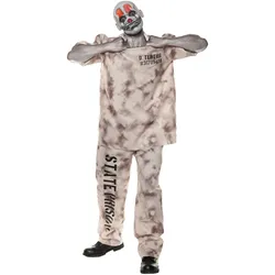 Underwraps Gefängnisclown Kostüm - Horror Clown für Halloween (L, M)