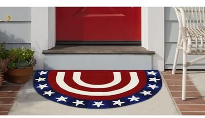 Lush Decor Frontporch Patriotic Pendant Indoor/Outdoor Rug