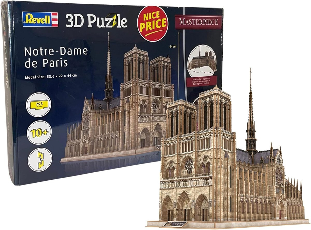 3D-puzzel Notre Dame de Paris met bijna 300 delen
