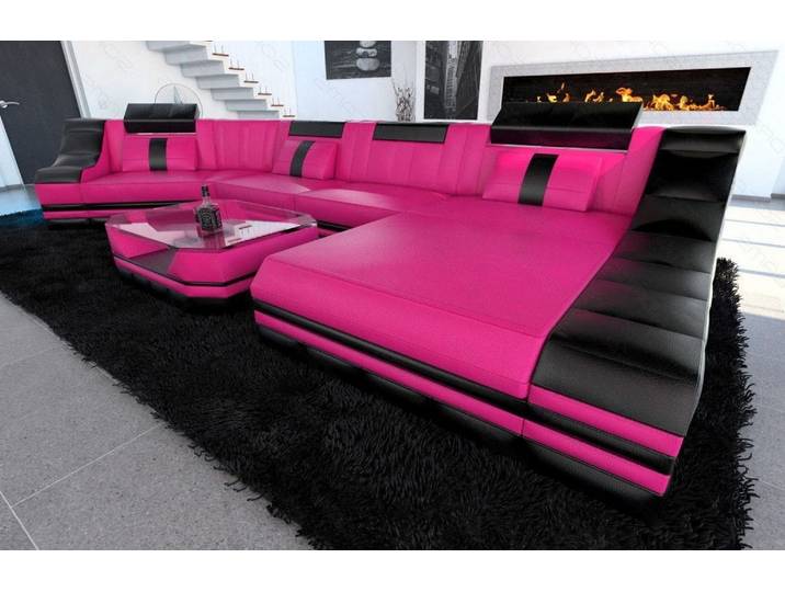 Leder Couch Turino C-Form