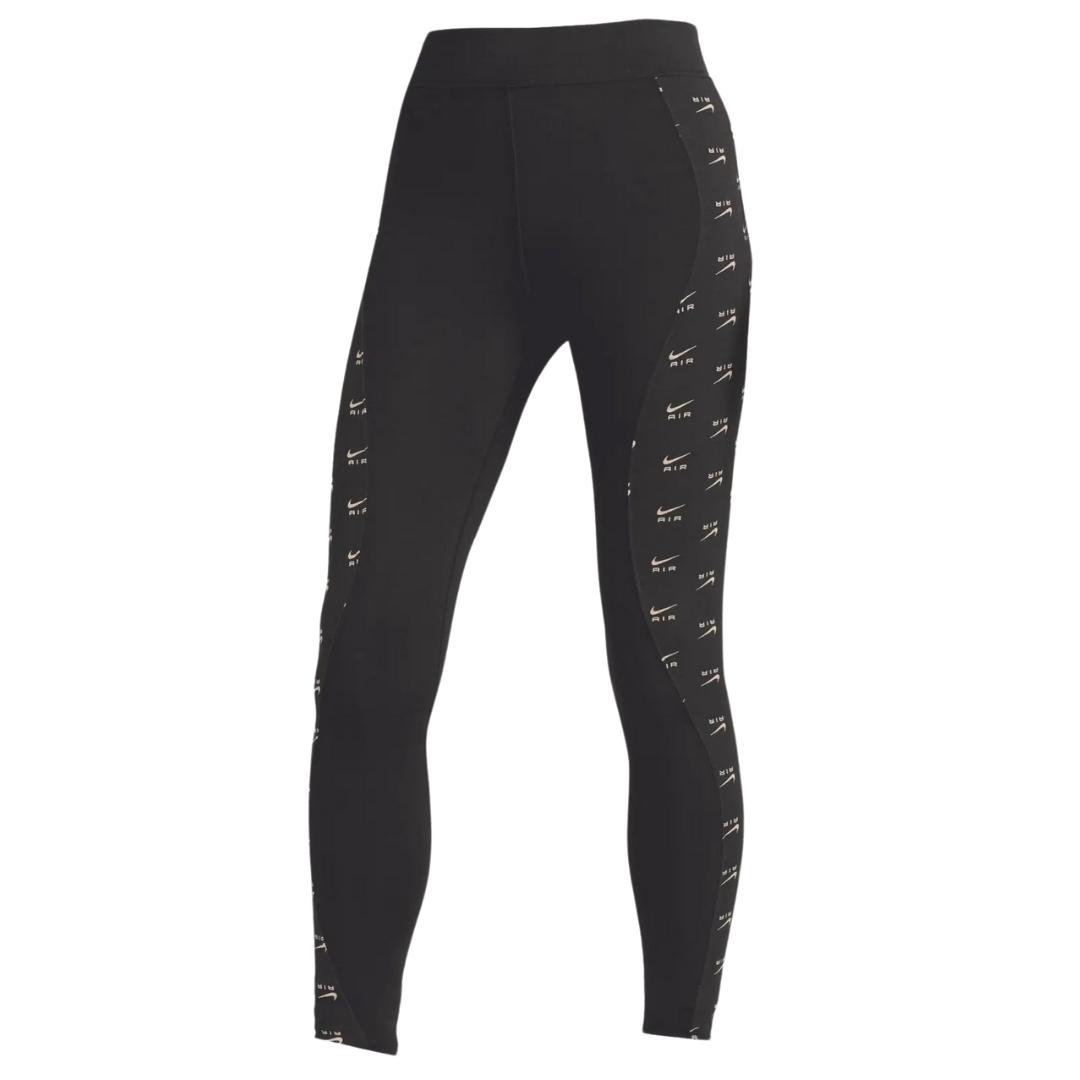 Schwarze Nike Air All-Over-Logo-Leggings