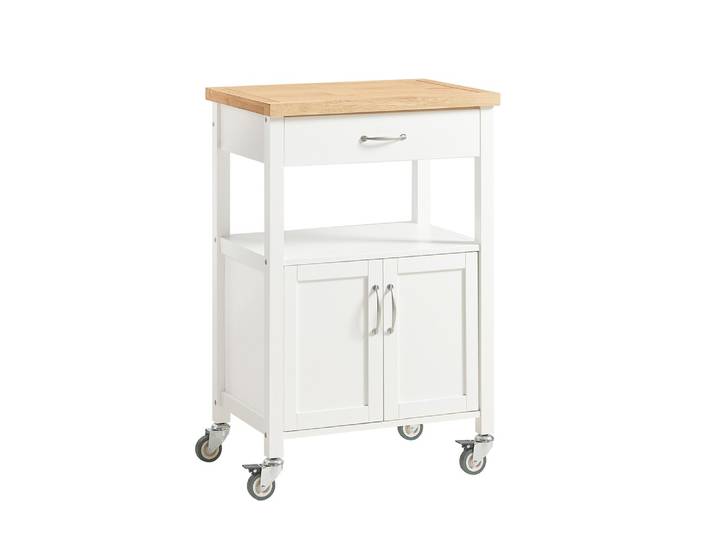 Sobuy® Fkw22-ii-wn Meuble De Rangement À Roulettes\, Caisson Roulant\, Chariot L60xh90xp44cm