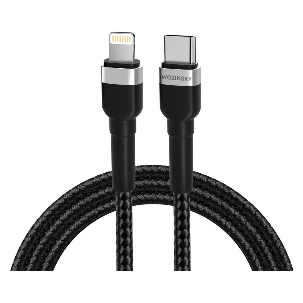 Wozinsky WNBCL1 Lightning / USB-C PD 30W Kabel 1 m - Schwarz (1 m, 30 W) (1409315874)