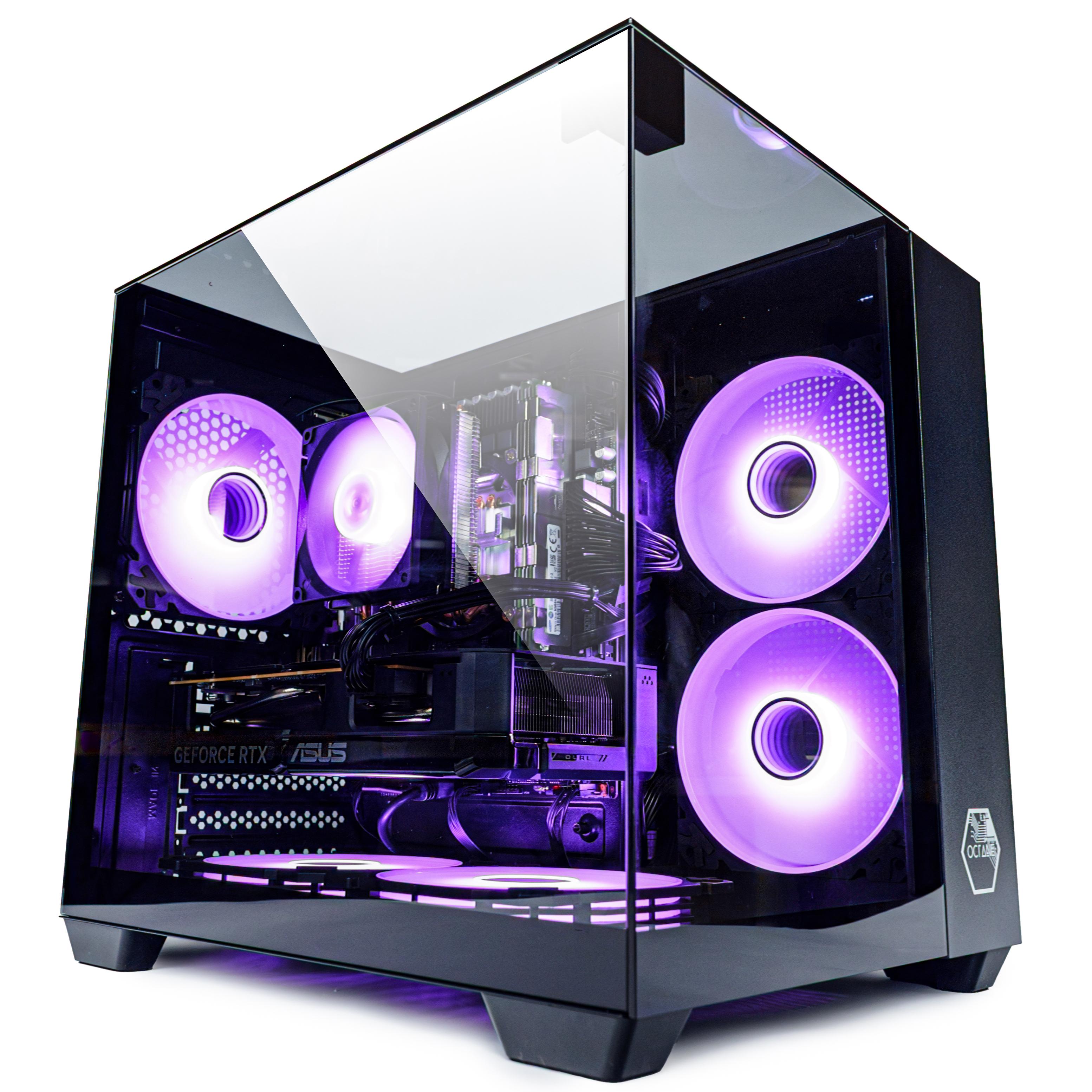VENOM BLACK Gaming PC, Luftkühlung, ARGB, WLAN + Bluetooth, mit Intel, 64 GB RAM, 500 GB SSD, NVIDIA RTX 3050, Win 11 Pro