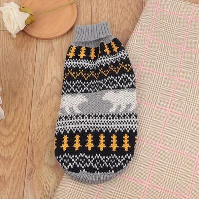 Inspired Living Cozy Turtleneck Cat Sweater For Winter And Holiday Wear gray xl