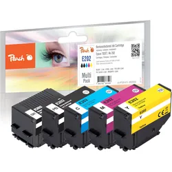 Peach Spar Pack Tintenpatronen kompatibel zu Epson T02E7, No. 202, C13T02E74010