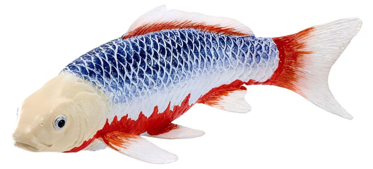 Mojo speelfiguur Asagi koi karper met zeewier, kunststof