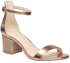 Women's Practical Heel Sandal by Halston in Rose Gold (Size 6 1/2 M)