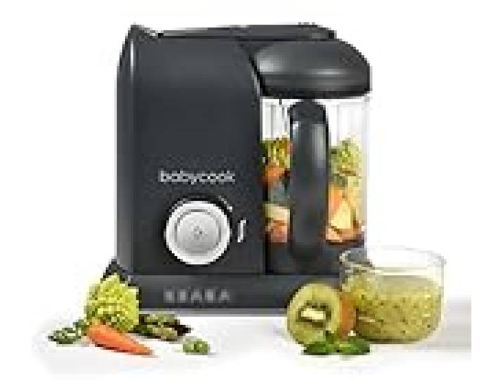BEABA, Babycook Solo, Robot Bébé 4 en 1 Mixeur-Cuiseur, Cuisson Vapeur, Diversification alimentaire, Petits pots bébé maison, Dark Grey