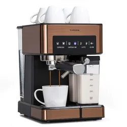 Klarstein Arabica Comfort Siebträgermaschine 1350W 20 Bar 1,8l Touch-Bedienfeld Kupfer-Metallic