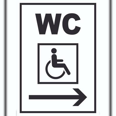 HB-Druck WC Behinderten rechts Schild A4 (210x297mm)