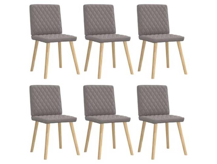 6 Esszimmerstühle, Taupe, mit Polyesterbezug Elegantes und zeitloses Design, weicher Sitz, vielseitig einsetzbar, Wohnzimmer, Gästezimmer, tägliche Mahlzeiten