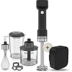 KitchenAid Stabmixer kabellos 5KHBRV75BM mit Akku und Zubehör