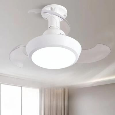 Combo Retail Shop Retractable Ceiling Fan Light With Remote Control, Dimmable Speed Settings, Perfect Light For Room Retractable Ceiling Fan Light With Remote Control, Dimmable Speed Settings, Perfect Light For Room