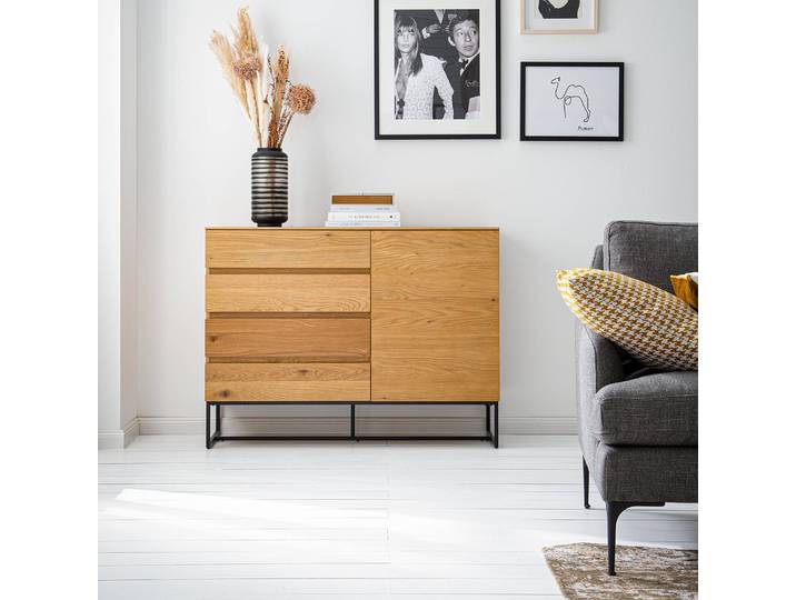 Kommode 115 x 86 x 40cm Braun/Eiche