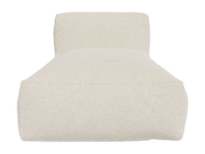 Recamiere - Bouclé-Stoff - Cremeweiß - NOUMARA