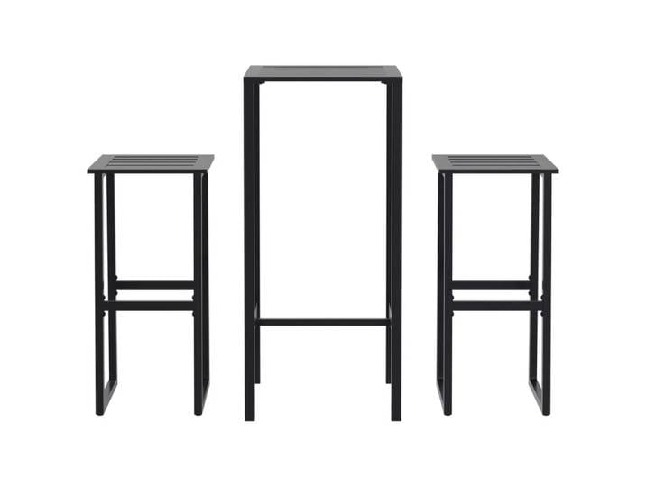 VidaXL - Garten-bar-set stahl, One Size, Schwarz