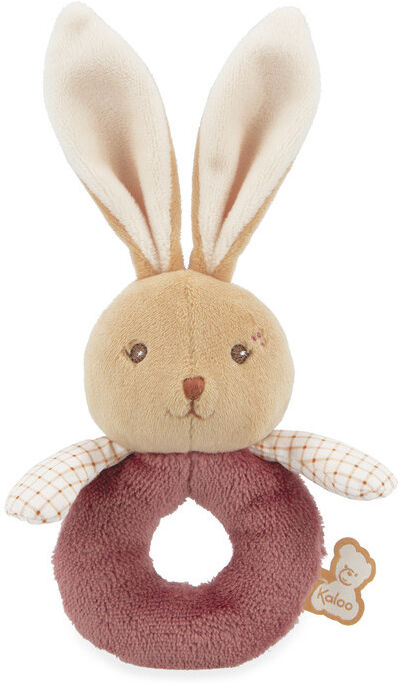 kaloo Mon Doudou Hochet Lapin bordeaux