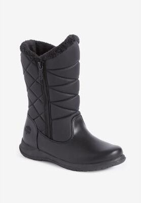 Wide Width Women's Edgen Waterproof Boot by TOTES in Black (Size 7 W)