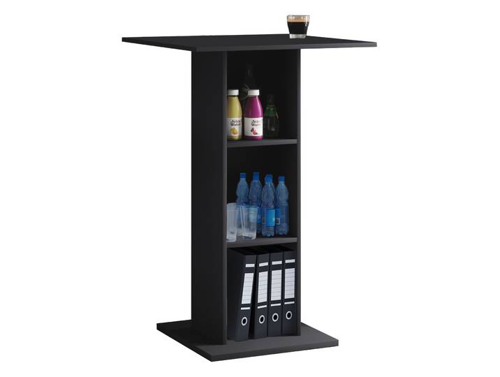 Bürowagen VCM Holz Stehpult Rednerpult Stehtisch Bofus , schwarz, B:70cm T:70cm, Tische, Bürowagen