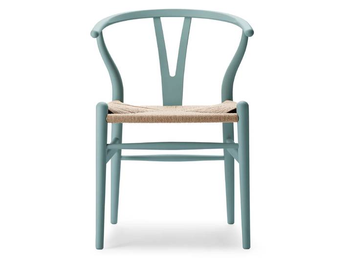 Carl Hansen - CH24 Soft Wishbone Chair Ilse Crawford, Buche soft pewter / Naturgeflecht